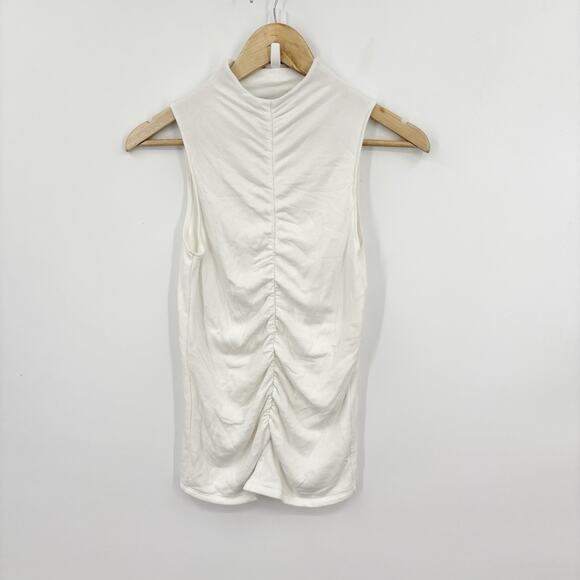 Veronica Beard Top XSmall Minimalist Capsule Luxury Stretch Vargas Ruched Soft - Picture 1 of 7